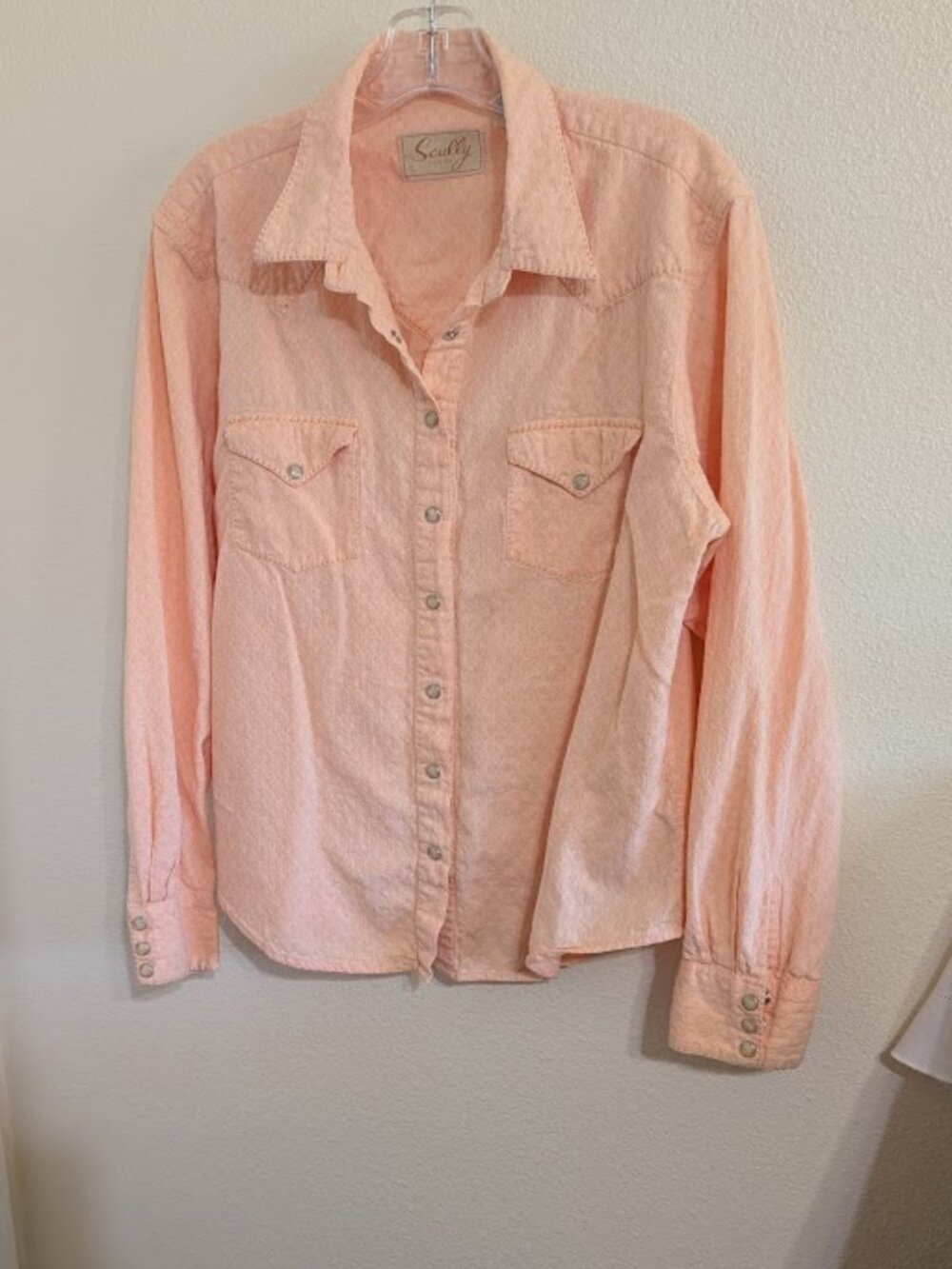 Women's Western long-sleeve pearl snap up front vintage shirt from Scully - Picture 3 of 6